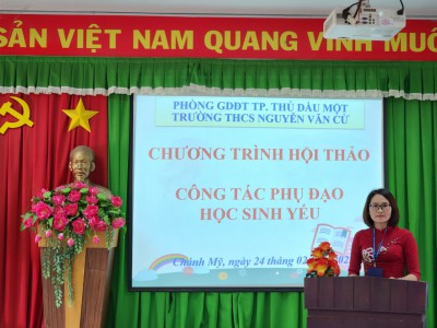 Hội thảo công tác phụ đạo học sinh yếu trường THCS Nguyễn Văn Cừ năm học 2022 - 2023
