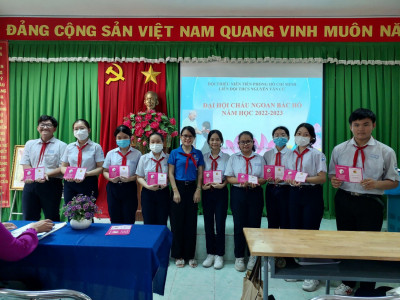 Liên Đội THCS Nguyễn Văn Cừ tổ chức Đại hội Cháu ngoan Bác Hồ năm học 2022-2023