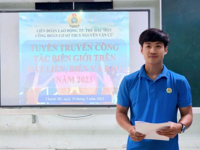 Công đoàn cơ sở Nguyễn Văn Cừ tuyên truyền công tác biên giới trên đất liền, biển và đảo năm 2023