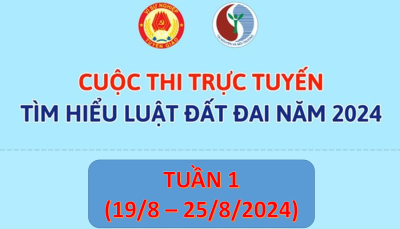 CĐCS trường THCS Nguyễn Văn Cừ tham gia Cuộc thi trực truyến " Tìm hiểu luật đất đai năm 2024" - TUẦN 1