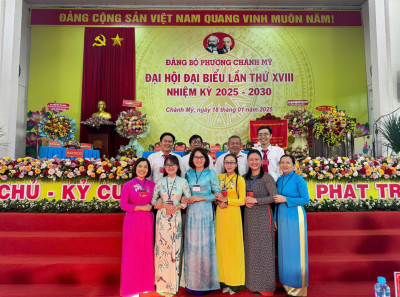 Tham dự Đại hội đại biểu đảng bộ phường Chánh Mỹ lần thứ XVIII nhiệm kỳ 2025-2030