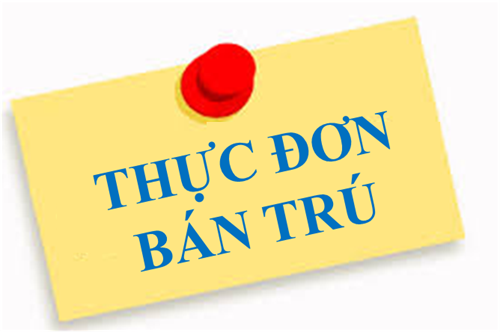 Thực đơn bán trú tuần 4 (30/9 đến 04/10/2024)